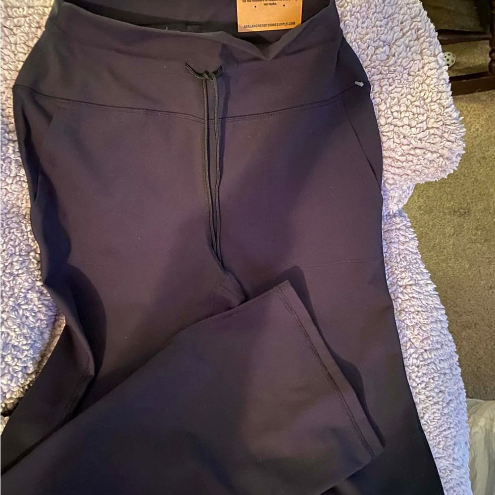 Avalanche Black High-Waisted Flared Legging